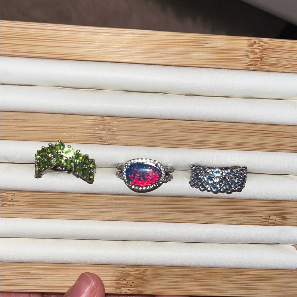 Set of Three Gemstone Rings